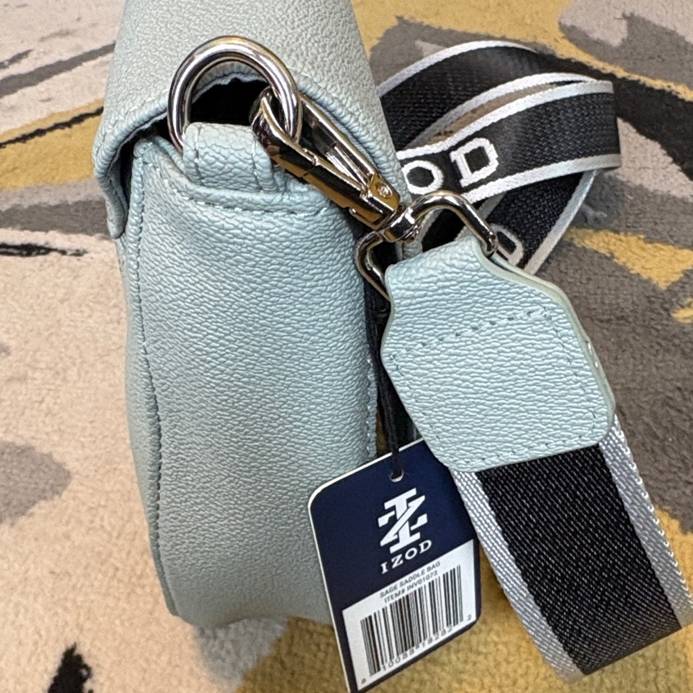 IZOD Light Green Crossbody Bag with Black Strap - Picture 7 of 7